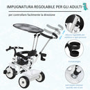 Triciclo per Bambini Maniglione Parasole Barra di Protezione in Metallo Deluxe -6