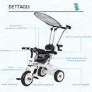 Triciclo per Bambini Maniglione Parasole Barra di Protezione in Metallo Deluxe -7