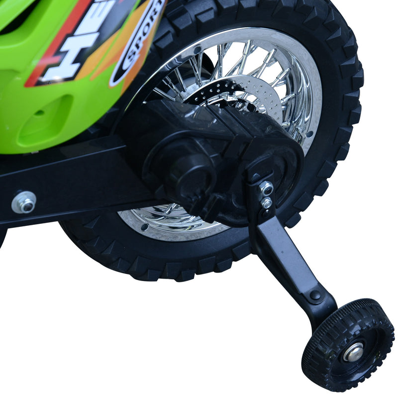 Moto Cross Elettrica per Bambini 6V ForceZ Verde -10