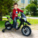 Moto Cross Elettrica per Bambini 6V ForceZ Verde -2
