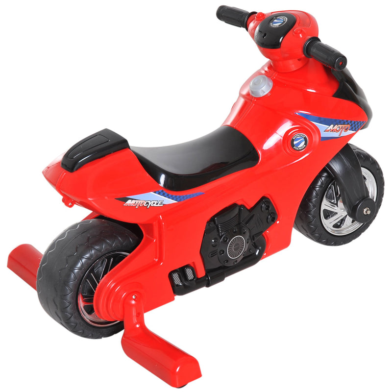 Moto Cavalcabile per Bambini con Luci e Musica Rosso -5