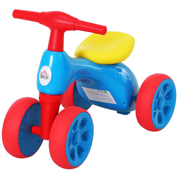 sconto Triciclo per Bambini 4 Ruore  Primi Passi Rosso Blu e Giallo