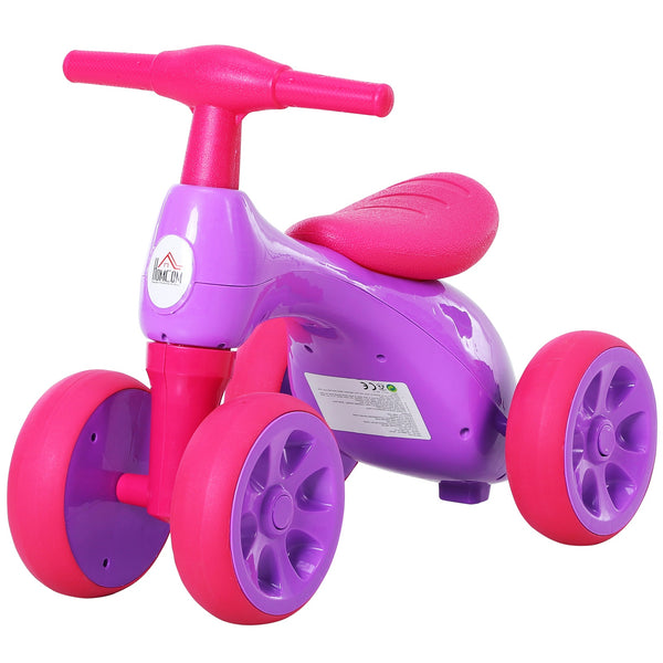 acquista Triciclo per Bambini 4 Ruore  Primi Passi Viola e Fucsia