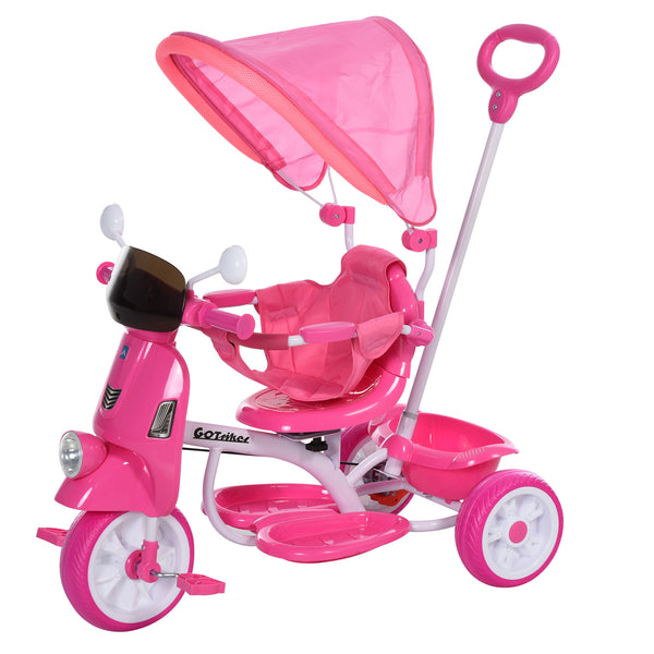 Triciclo Passeggino con Seggiolino Reversibile per Bambini Rosa acquista