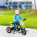 Triciclo a Pedali per Bambini a Forma di Moto Verde-2