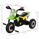 Triciclo a Pedali per Bambini a Forma di Moto Verde-3