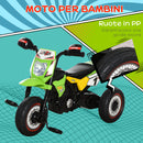 Triciclo a Pedali per Bambini a Forma di Moto Verde-4