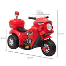 Moto Elettrica Police per Bambini 6V   Rossa-3