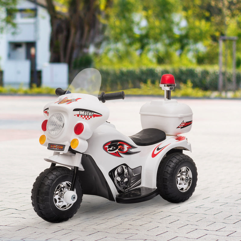 Moto Elettrica Police per Bambini 6V   Bianca-2
