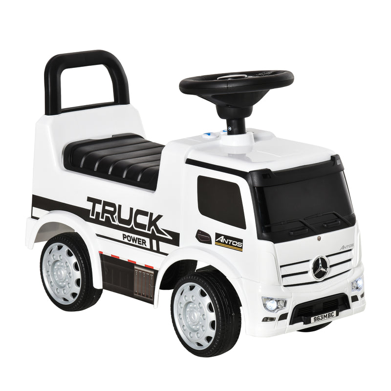 Auto Macchina Cavalcabile per Bambini con Licenza Mercedes Truck Power Bianca-1