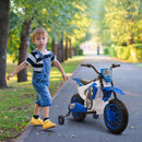 Moto Elettrica per Bambini 6V Motocross Blu-2