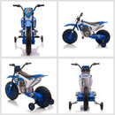 Moto Elettrica per Bambini 6V Motocross Blu-8