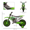 Moto Elettrica per Bambini 12V Motocross Verde-3
