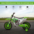 Moto Elettrica per Bambini 12V Motocross Verde-4