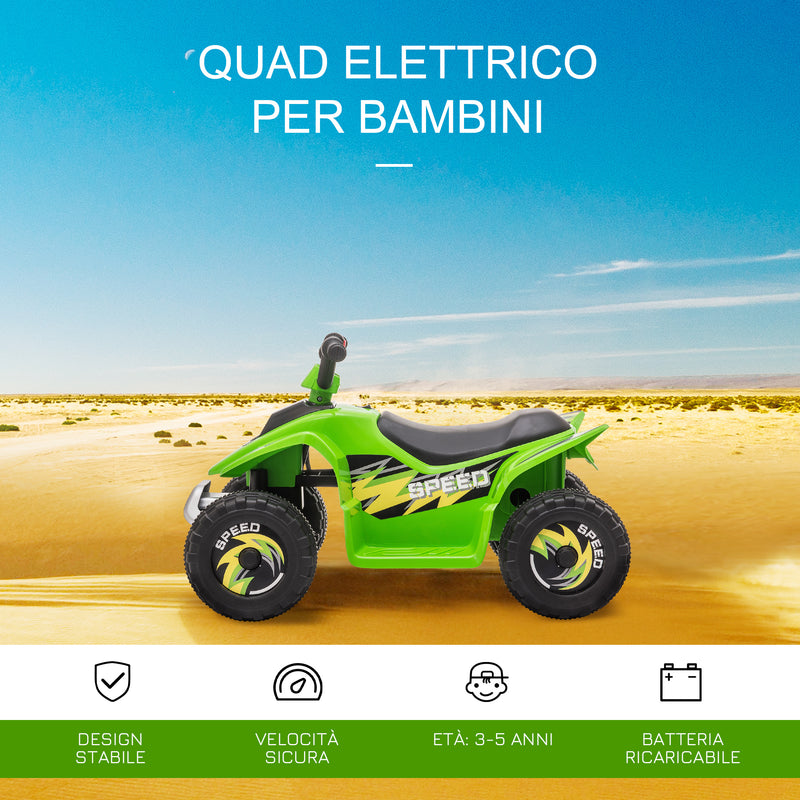 Mini Quad Elettrico per Bambini 6V Verde-4