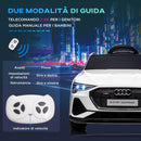 Macchina Elettrica per Bambini 12V con Licenza Audi E-Tron Sportback Bianco-4