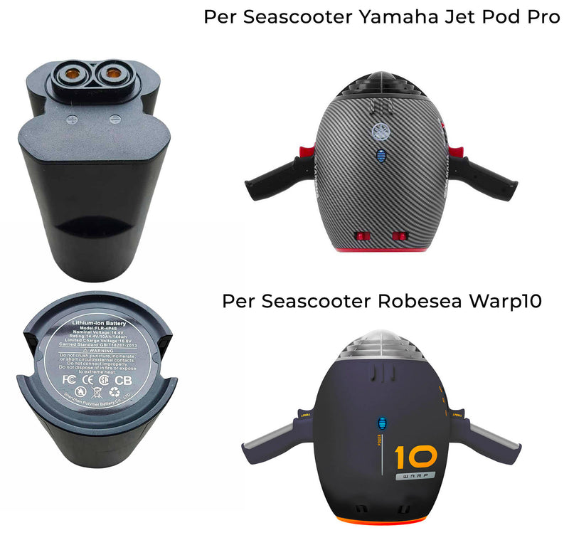 Batteria Ricaricabile Li-Ion 14,8V 10Ah per Seascooter Yamaha Jet Pod Pro e Robosea Warp10-2
