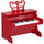 Mini Pianoforte Giocattolo per Bambini 25 Tasti in ABS  Rosso