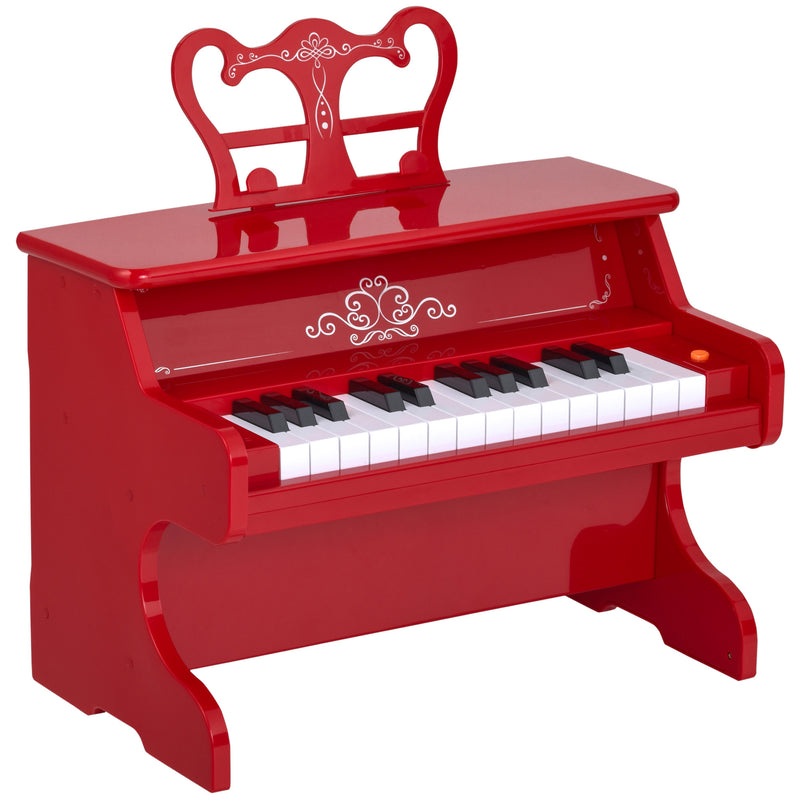 Mini Pianoforte Giocattolo per Bambini 25 Tasti in ABS  Rosso-1