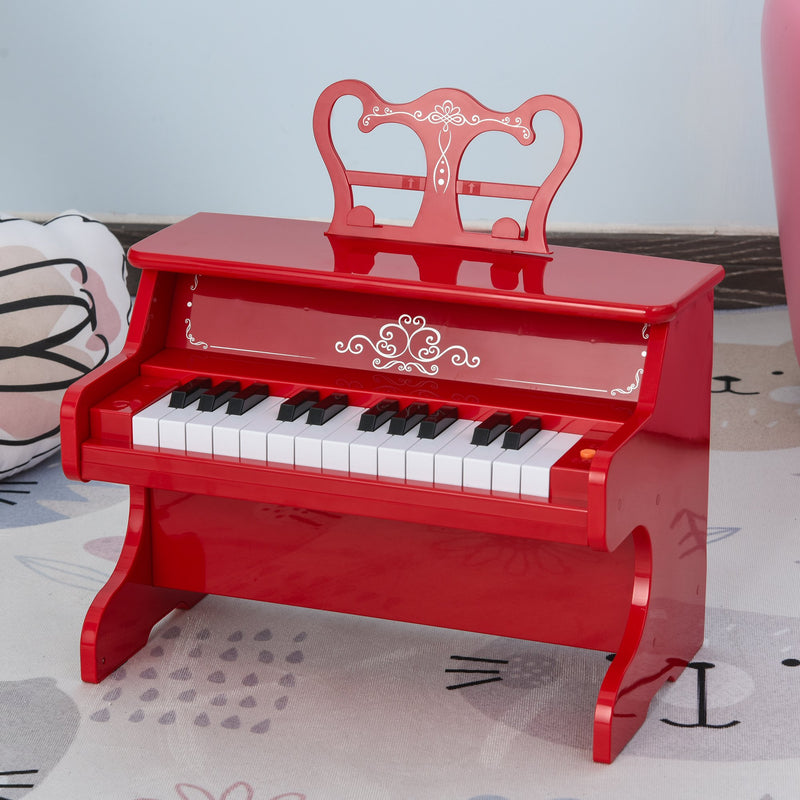 Mini Pianoforte Giocattolo per Bambini 25 Tasti in ABS  Rosso-5