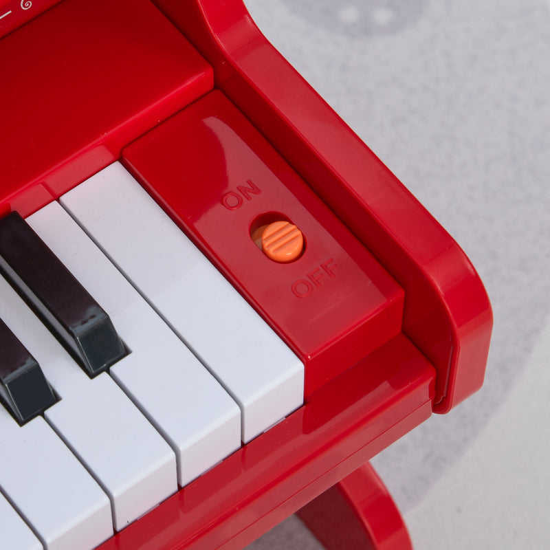 Mini Pianoforte Giocattolo per Bambini 25 Tasti in ABS  Rosso-6