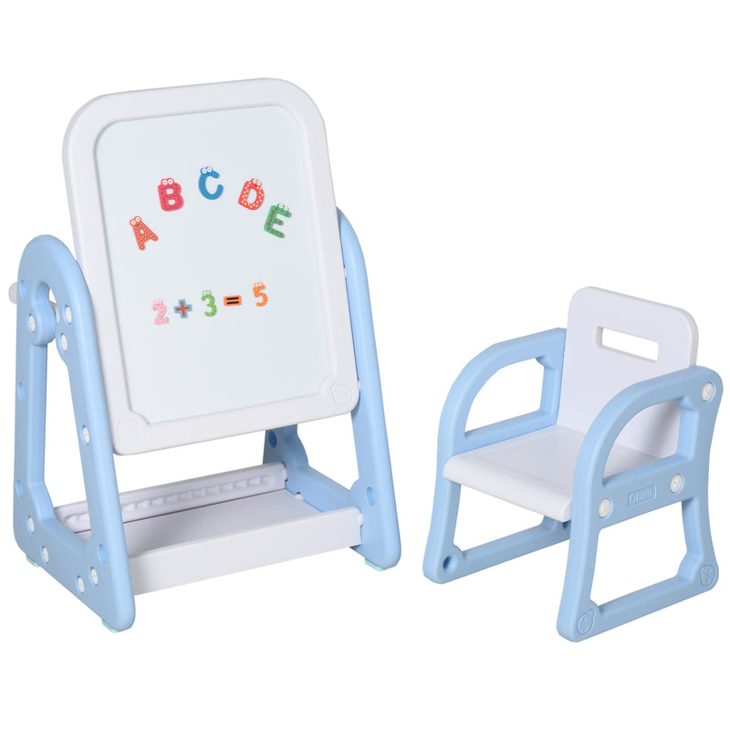 Lavagna Magnetica per Bambini con Sedia Numeri Lettere Bianca e Blu –  acquista su Giordano Shop
