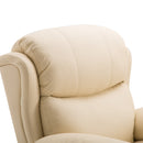 Poltrona Relax Massaggiante e Reclinabile 97x92X104 cm in Similpelle Beige-8