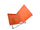 Sedia Mare Spiaggina Pieghevole 55x45x52 cm in Acciaio e Tessuto Oxford  Arancione