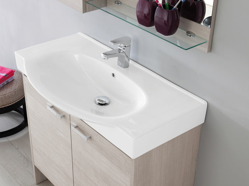 Mobile da Bagno Composizione Bagno 90Cm Rovere Chiaro Special 90-3