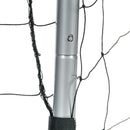 Porta da Calcio con Viti e Picchetti inclusi 240x85x160 cm in PE e Metallo Grigio-8