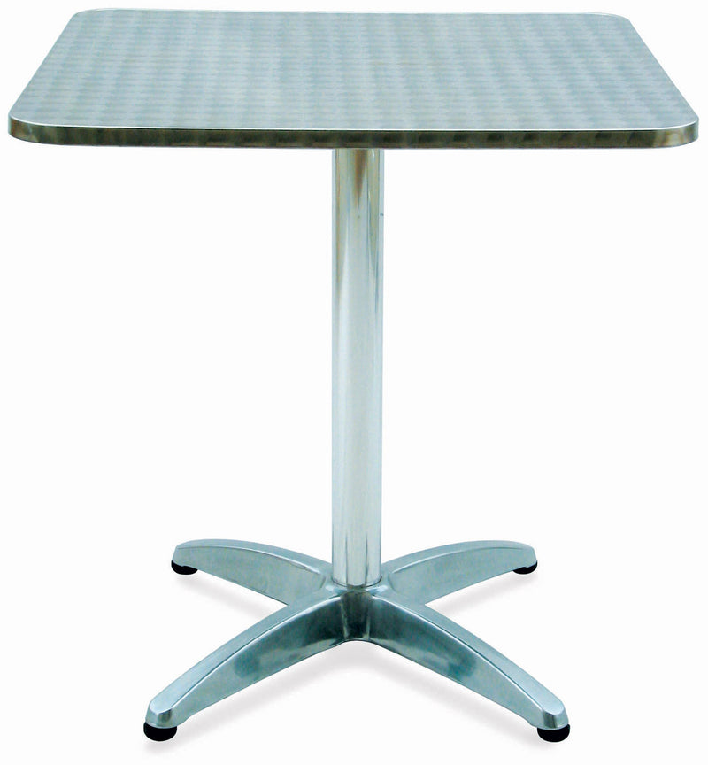 Tavolino Quarato da Giardino 70x70 cm in Alluminio Tosini Silver-1