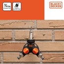 Raccordo Rubinetto Doppio Connettore 2 Vie 3/4 Pollici con Blocco Acqua Black & Decker-3