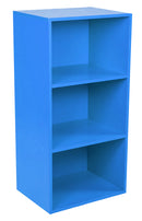 Libreria Modulare 3 Ripiani 40x29,5x80 cm in Pannello Truciolare Blu-1