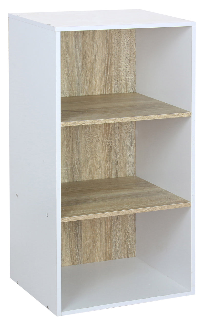 Libreria Modulare 40x29,5x80 cm in Legno Truciolare Bianco e Sonoma-1