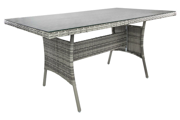 Tavolo da Giardino 160x80x74 cm in Rattan Sintetico Grigio prezzo