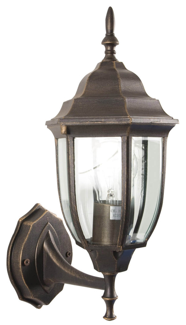 acquista Lampada Lanterna da Parete 60W Bauer Bombay Bronzo Antichizzato