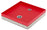 Base Portaciottolo per Fontane 40x40x8 cm in Metallo con Base in Cemento Belfer 42/BSE/10 Rosso