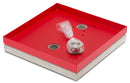 Base Portaciottolo per Fontane 40x40x8 cm in Metallo con Base in Cemento Belfer 42/BSE/10 Rosso-3