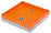 Base Portaciottolo per Fontane 40x40x8 cm in Metallo con Base in Cemento Belfer 42/BSE/10 Arancione