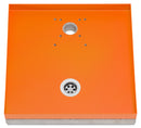 Base Portaciottolo per Fontane 40x40x8 cm in Metallo con Base in Cemento Belfer 42/BSE/10 Arancione-2