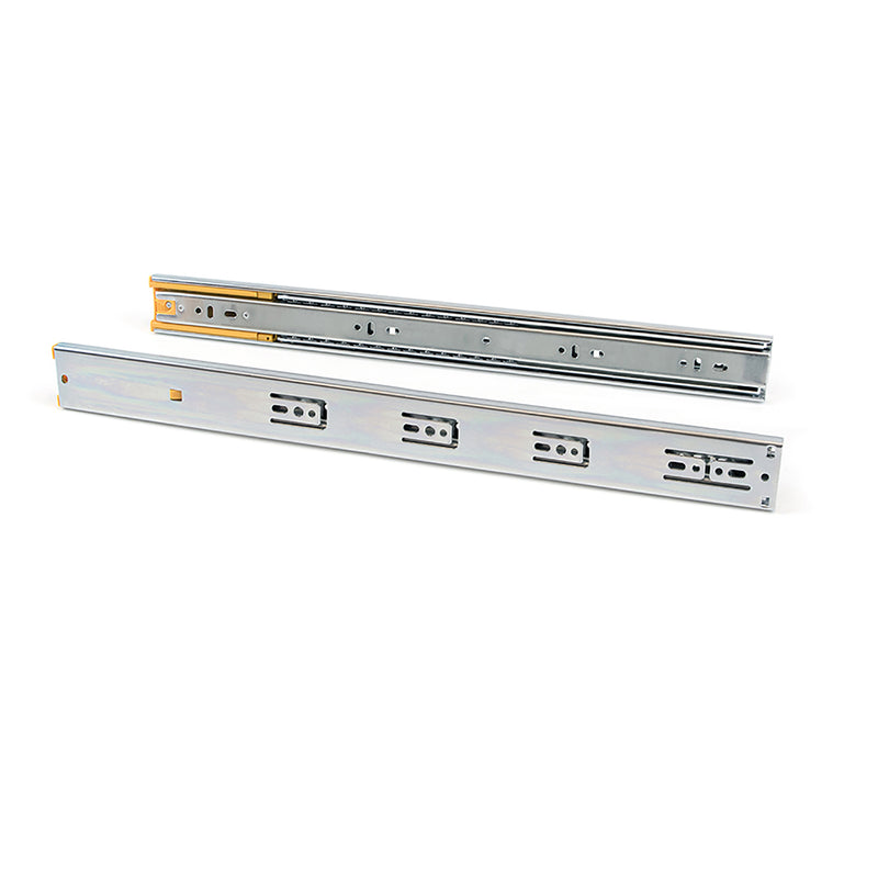 Guide a Sfere per Cassetti con Estrazione Totale e Chiusura Soft H45 mm L400 Bianco Acciaio Emuca-1