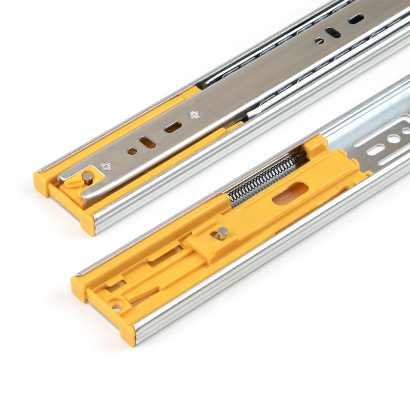 Guide a Sfere per Cassetti con Estrazione Totale e Chiusura Soft H45 mm L450 Bianco Acciaio Emuca-6