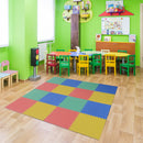 Tappeto Puzzle in EVA per Bambini Antiscivolo 16 Pezzi Multicolori 63.5x63.5x2 cm -2
