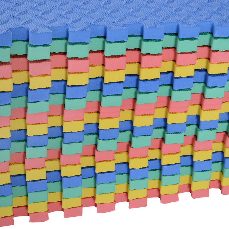 Tappeto Puzzle in EVA per Bambini Antiscivolo 16 Pezzi Multicolori 63.5x63.5x2 cm -8