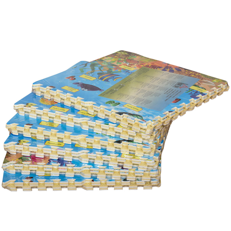 Tappeto Puzzle in EVA 24 Pezzi 61x61 cm Multicolore-1