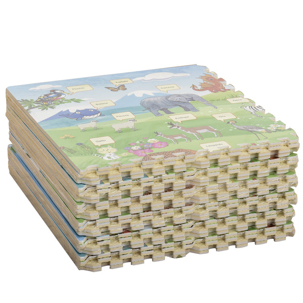 Tappeto Puzzle in EVA 24 Pezzi 61x61 cm Multicolore prezzo