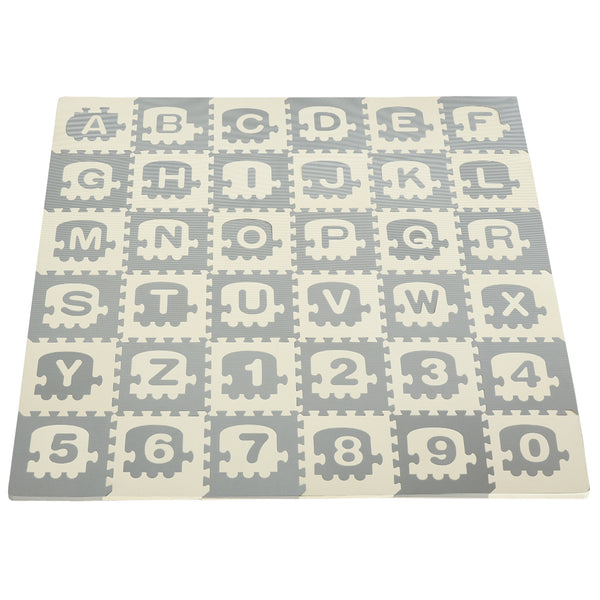 Tappeto Puzzle per Bambini 182,5x182,5 cm in EVA Bianco Grigio prezzo