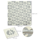 Tappeto Puzzle per Bambini 182,5x182,5 cm in EVA Bianco Grigio-3