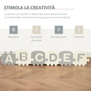 Tappeto Puzzle per Bambini 182,5x182,5 cm in EVA Bianco Grigio-4