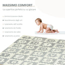Tappeto Puzzle per Bambini 182,5x182,5 cm in EVA Bianco Grigio-5